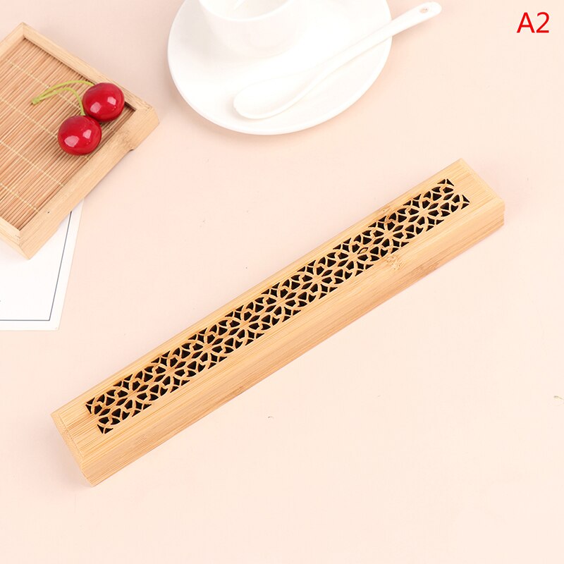 1 Pcs Burning Joss Incense Box Burner Ash Catcher Bamboo Wooden Incense Stick Holder Home Decoration