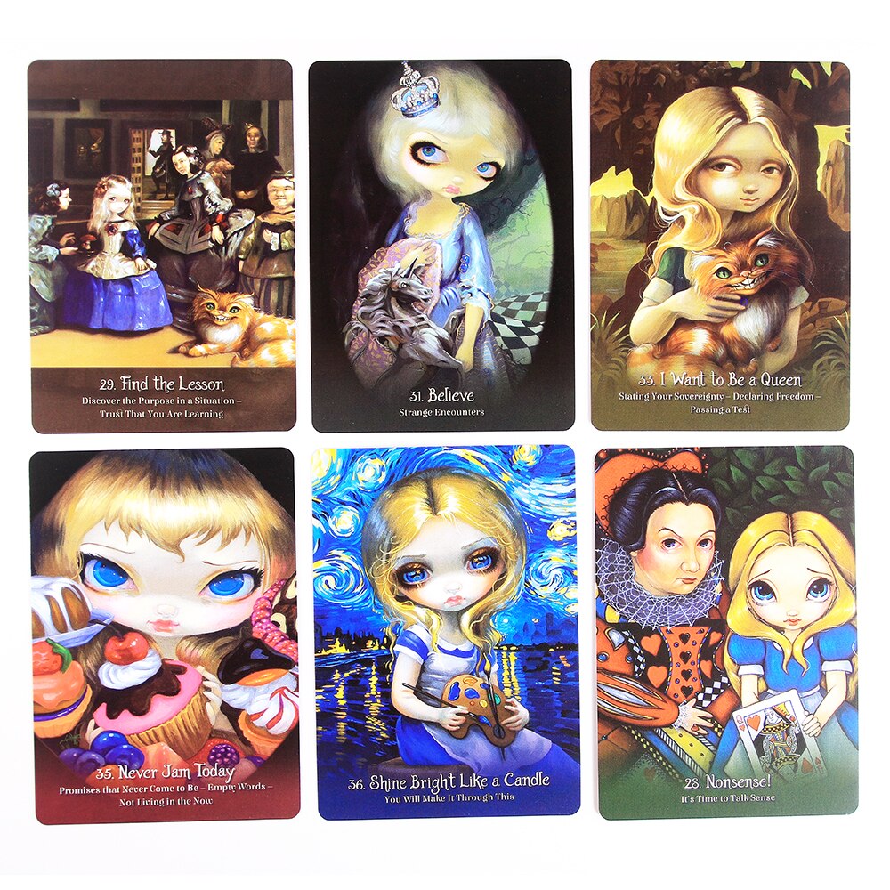 Alice The Wonderland Oracle Cards Full English 45 Cards Deck Tarot Divination Fate Family Party Card Game