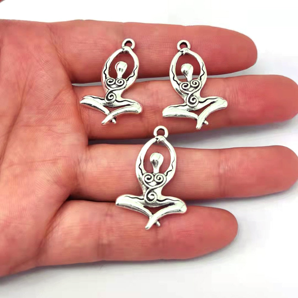 8 designs 50pcs Wiccan Goddess Moon Yoga Pendant charm Witchcraft Fashion Jewelry for Women