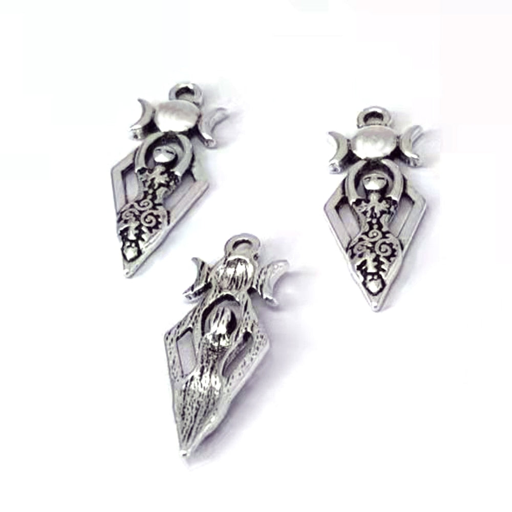 8 designs 50pcs Wiccan Goddess Moon Yoga Pendant charm Witchcraft Fashion Jewelry for Women