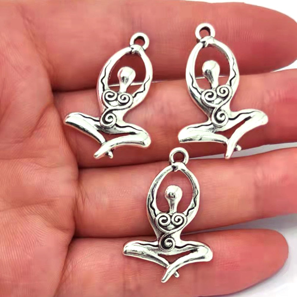 8 designs 50pcs Wiccan Goddess Moon Yoga Pendant charm Witchcraft Fashion Jewelry for Women