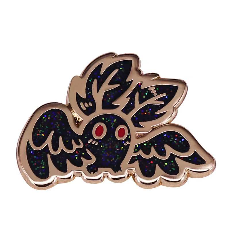 Excellent Quality Skull Butterfly Moth Enamel Lapel Pin Brooch Collection Celestial Moon Witch Badge Bag Spooky Halloween Decor