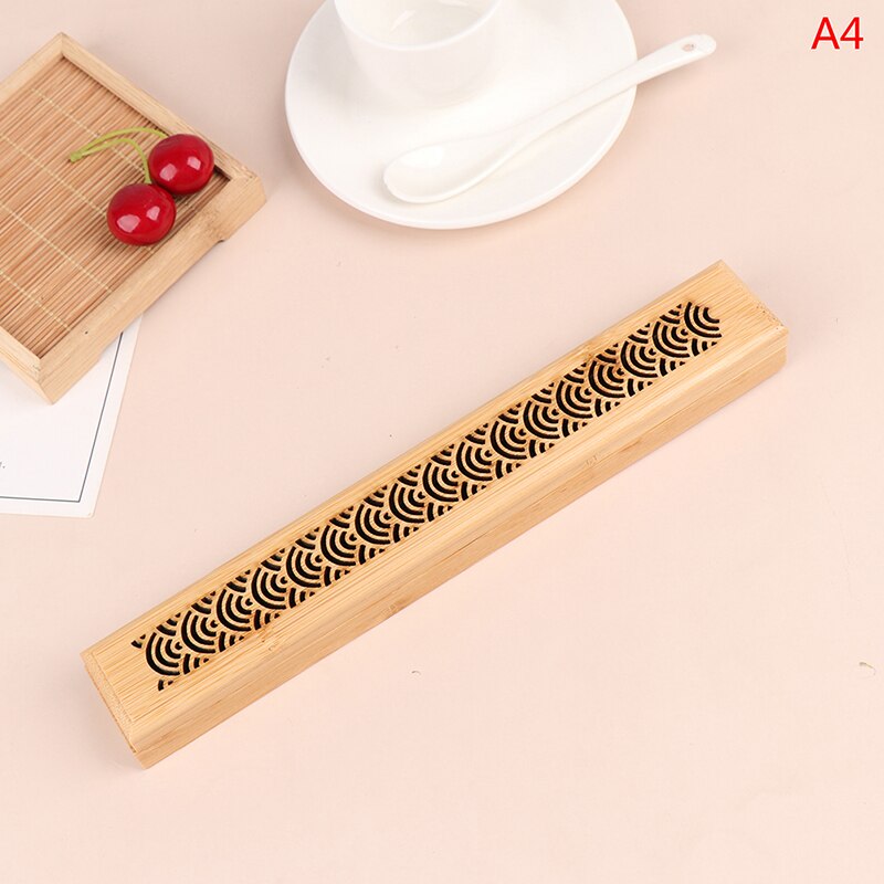 1 Pcs Burning Joss Incense Box Burner Ash Catcher Bamboo Wooden Incense Stick Holder Home Decoration