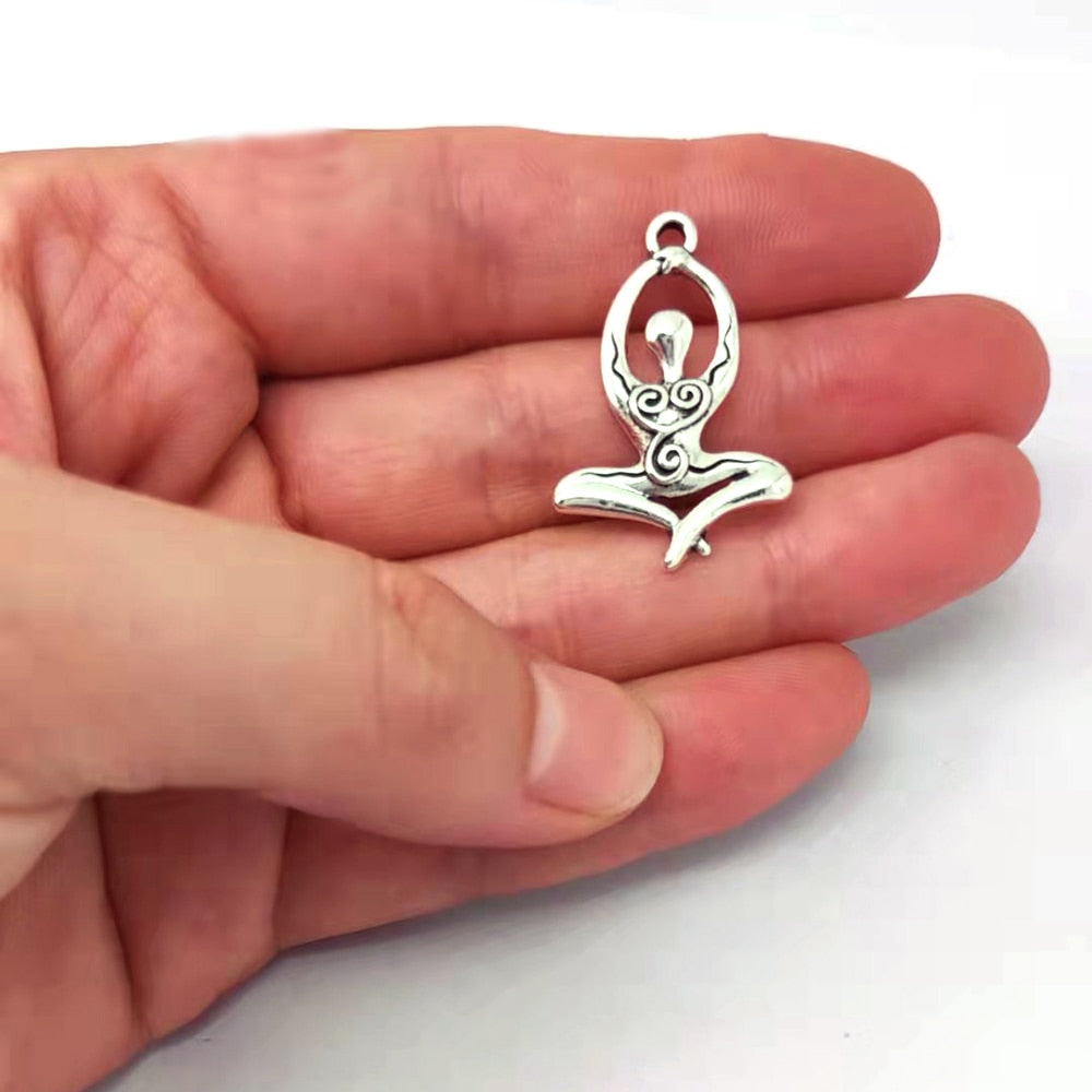 8 designs 50pcs Wiccan Goddess Moon Yoga Pendant charm Witchcraft Fashion Jewelry for Women