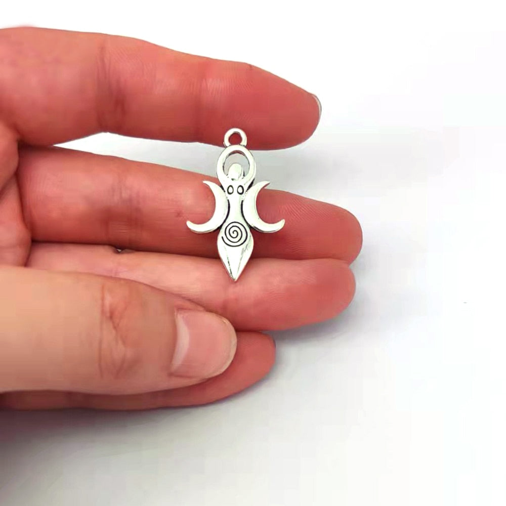 8 designs 50pcs Wiccan Goddess Moon Yoga Pendant charm Witchcraft Fashion Jewelry for Women