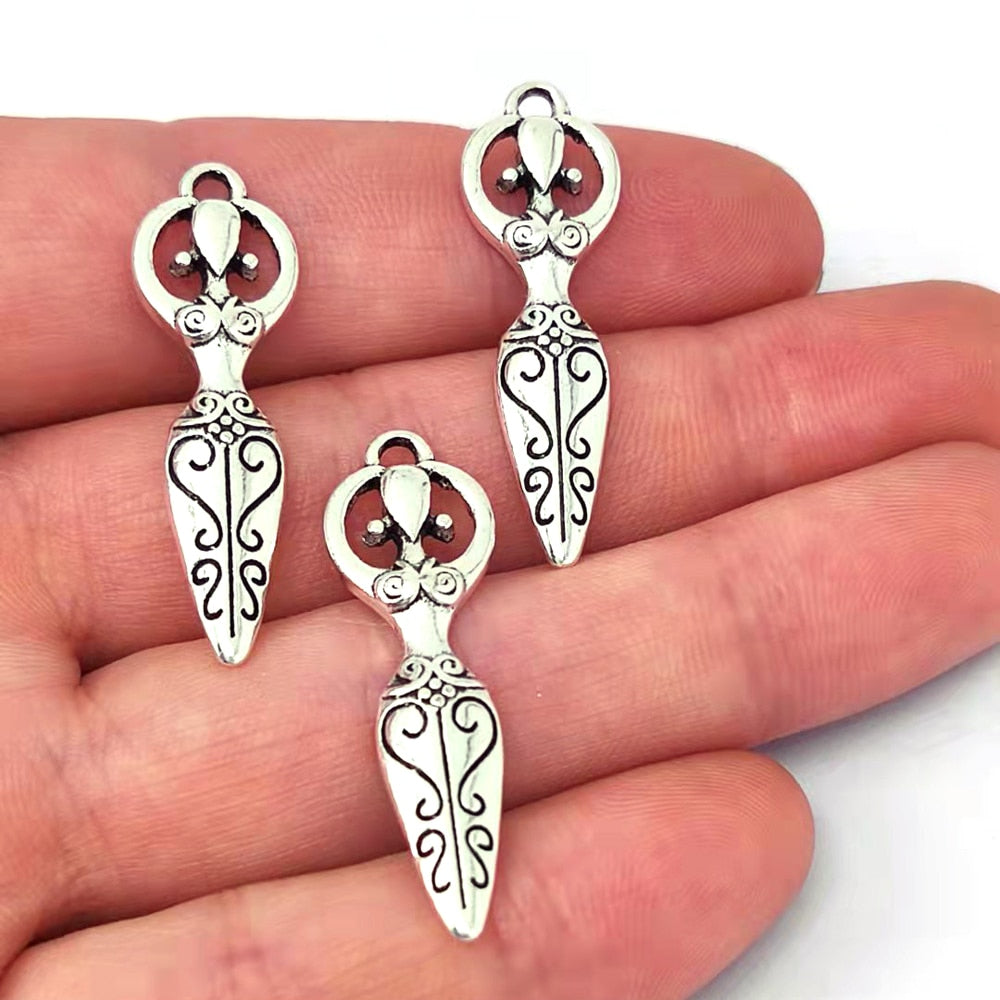 8 designs 50pcs Wiccan Goddess Moon Yoga Pendant charm Witchcraft Fashion Jewelry for Women