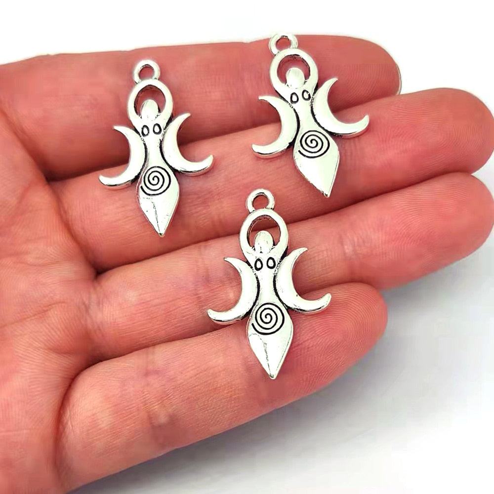 8 designs 50pcs Wiccan Goddess Moon Yoga Pendant charm Witchcraft Fashion Jewelry for Women