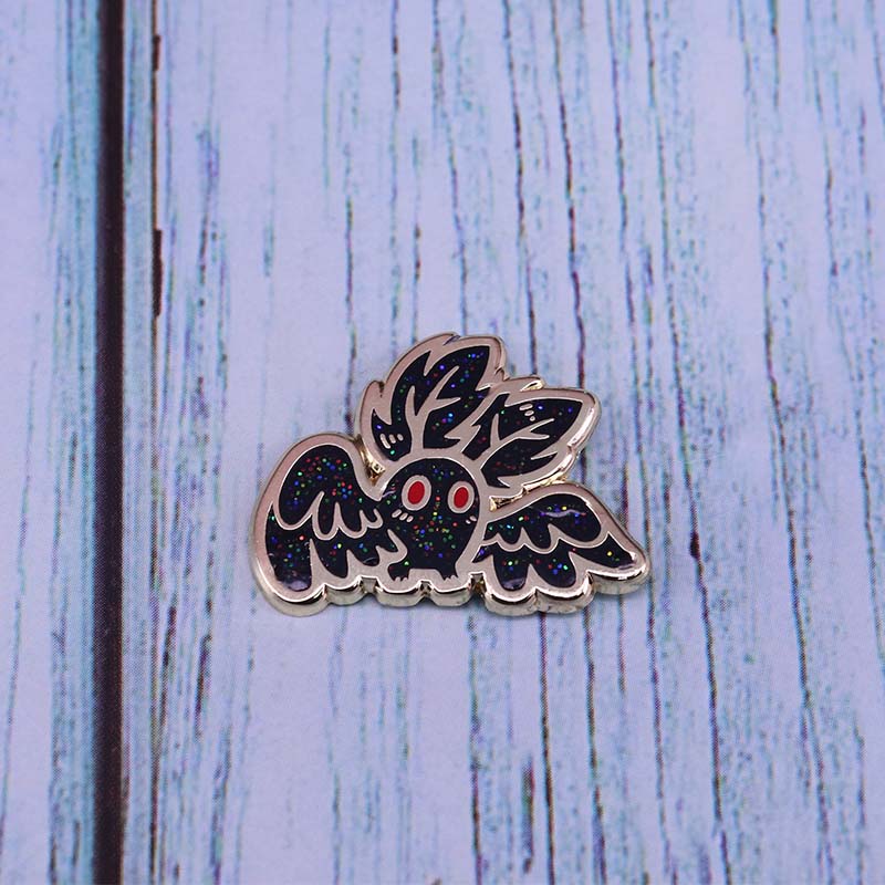 Excellent Quality Skull Butterfly Moth Enamel Lapel Pin Brooch Collection Celestial Moon Witch Badge Bag Spooky Halloween Decor