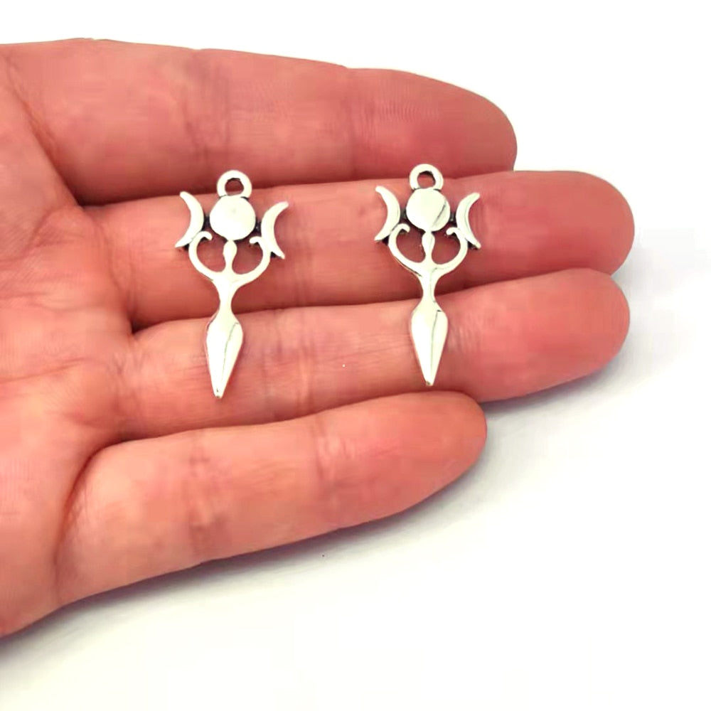 8 designs 50pcs Wiccan Goddess Moon Yoga Pendant charm Witchcraft Fashion Jewelry for Women