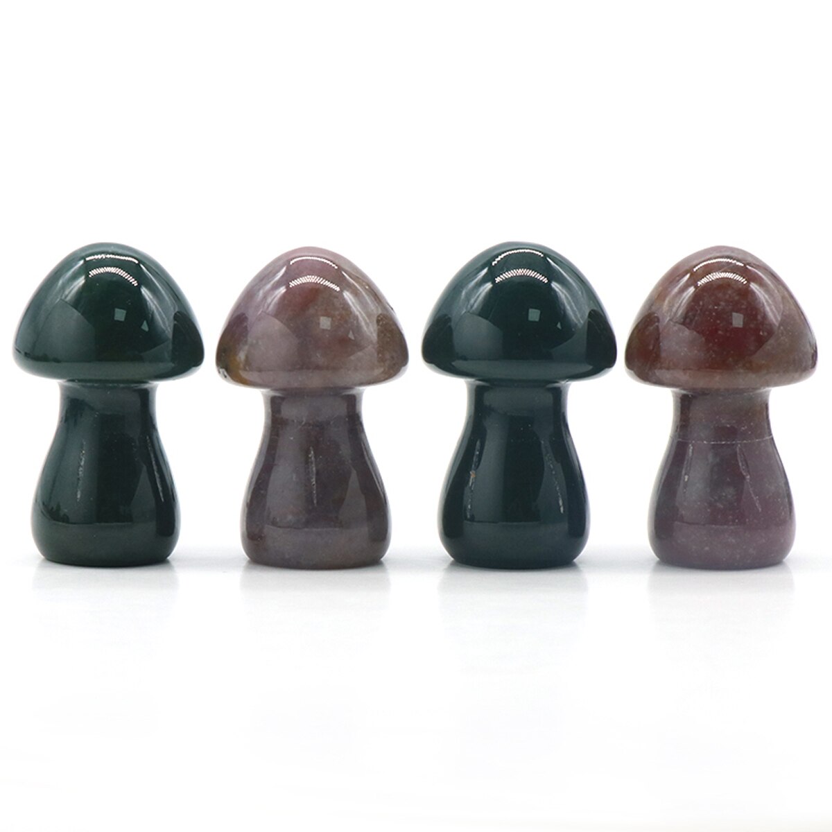 1pc Wholesale Natural Gemstone Crystal Amethyst Quartz Carved Mushroom Shape Reiki Plant Mini Home Decoration Christmas Gift