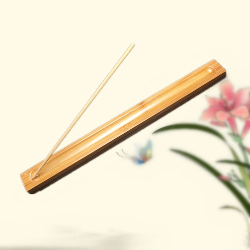 New High Quality 1Pc Bamboo Material Stick Incense Plate Incense Holder Fragrant Ware Stick Incense Burner Sage
