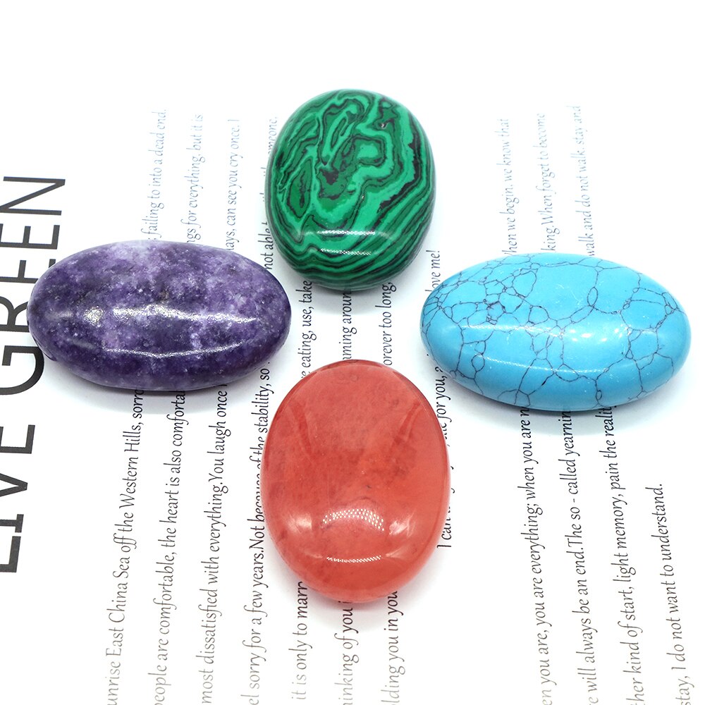 2.3" Pholished Worry Palm Stones Healing Crystals Massage Gemstone Reiki Spiritual Mineral Supplies Energy Chakra Tumbled Quartz