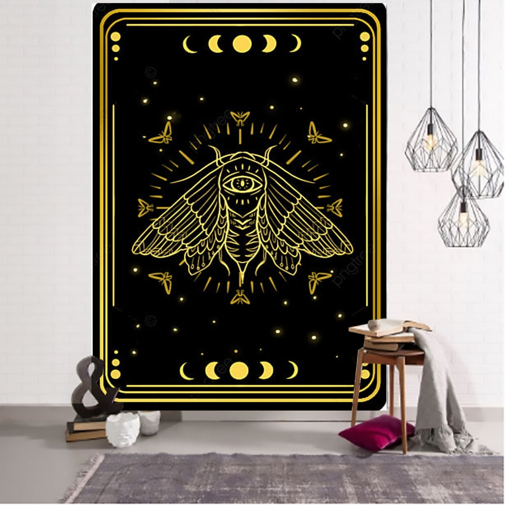 Witches High Priest Tarot Art Tapestry Dorm Constellation Hippie Astrology Wall Hanging Mandala for Bedroom Living Room Decor