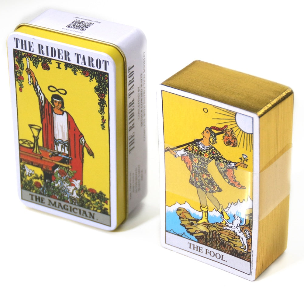 Everyday Witch Tarot Witches in a Tin Metal Box Gold-plated Edge Hot Sell Tarot Cards For Divination Tarot Deck Beautiful Packag