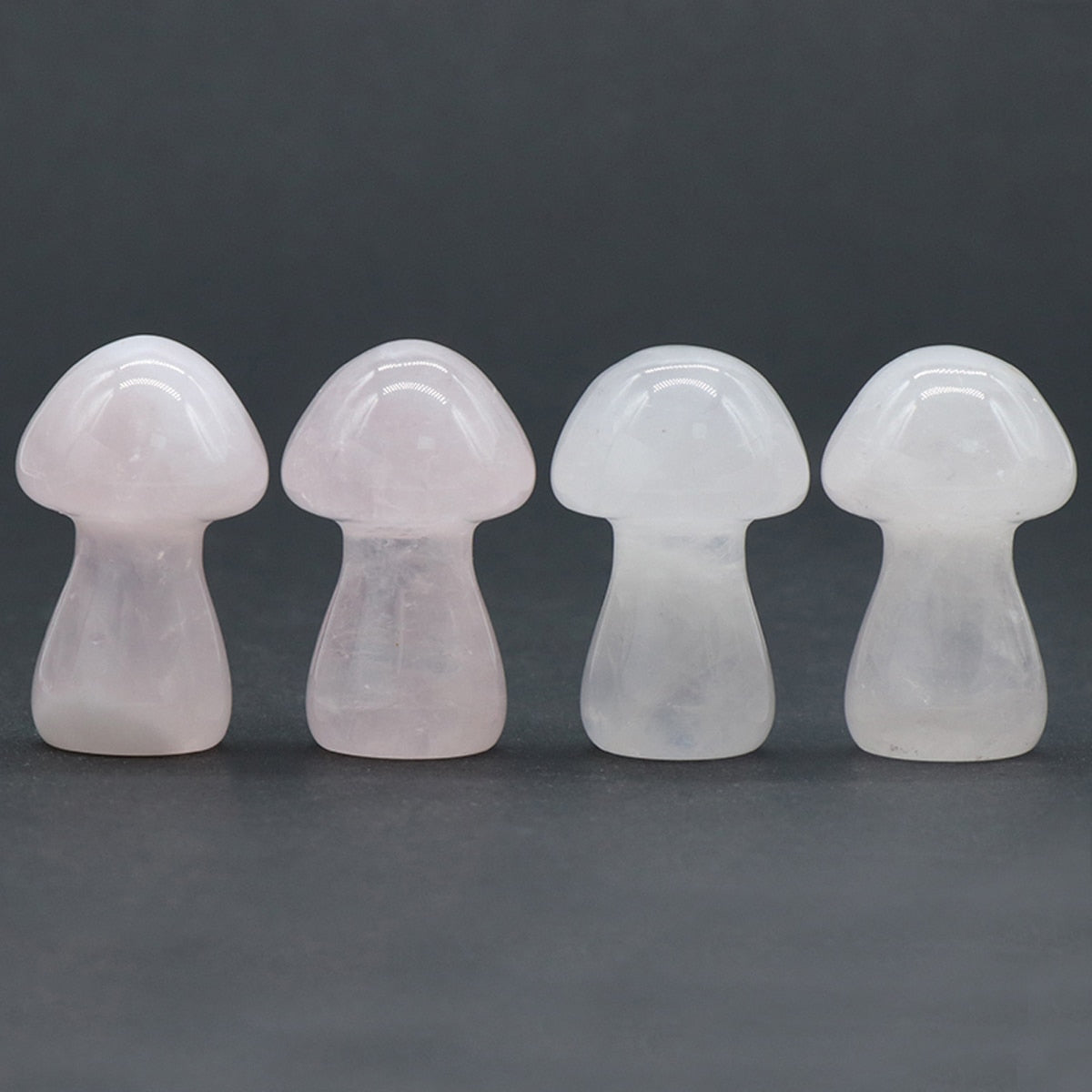 1pc Wholesale Natural Gemstone Crystal Amethyst Quartz Carved Mushroom Shape Reiki Plant Mini Home Decoration Christmas Gift
