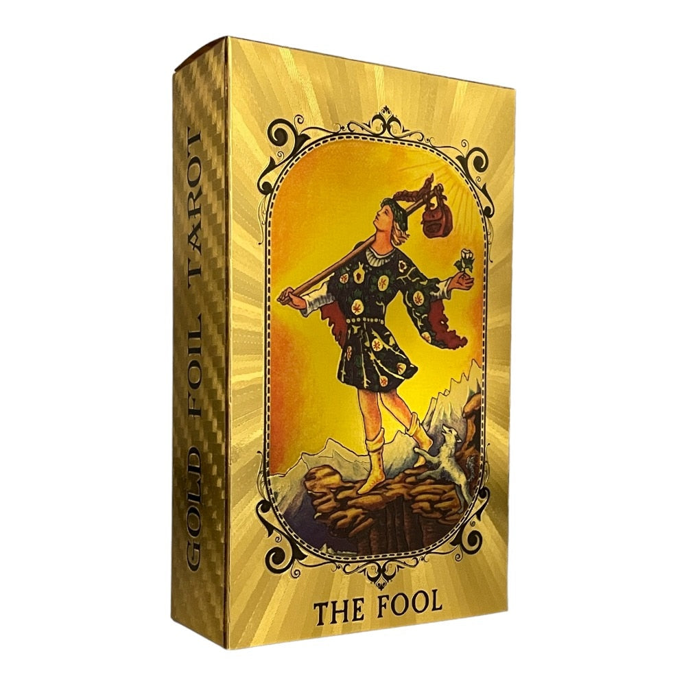 Golden High Quality 12x7cm Tarot Divination Cards Classic for Beginners with Guidebook Big Size Board Deck Runes Divination