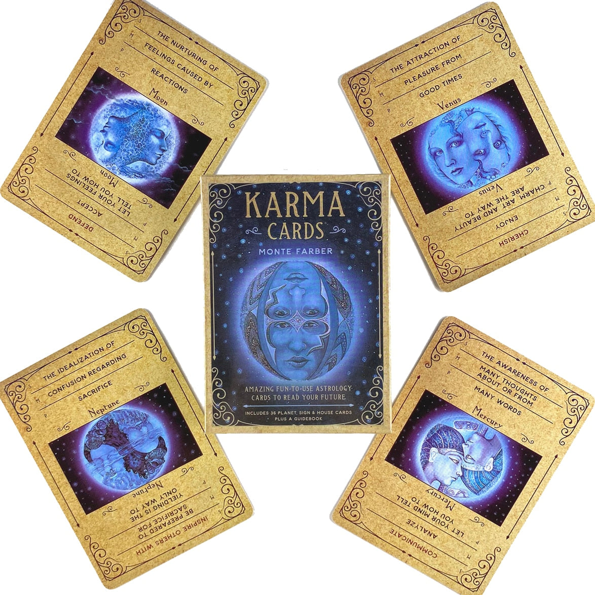Moonology Manifestation Oracle Cards Leisure Party Table Game High Quality Fortune-telling Prophecy Tarot Deck With PDF Guide