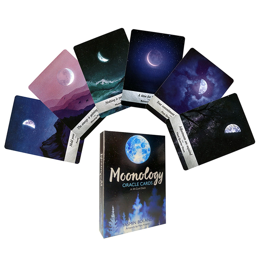 Moonology New Oracle Cards Divination Fate Game Affectional Oracle Deck Tarot Cards for Beginners With PDF Guidebook