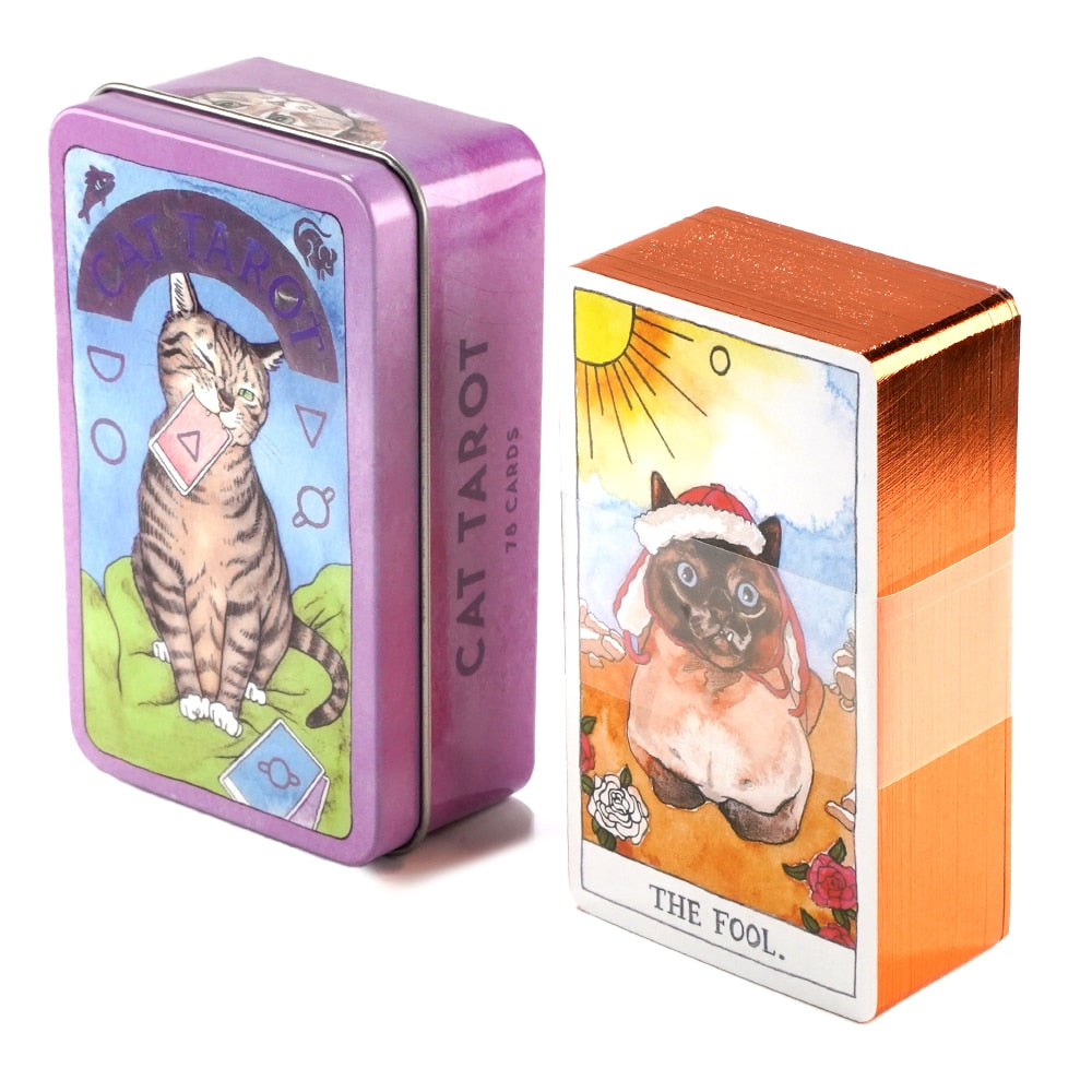 Everyday Witch Tarot Witches in a Tin Metal Box Gold-plated Edge Hot Sell Tarot Cards For Divination Tarot Deck Beautiful Packag