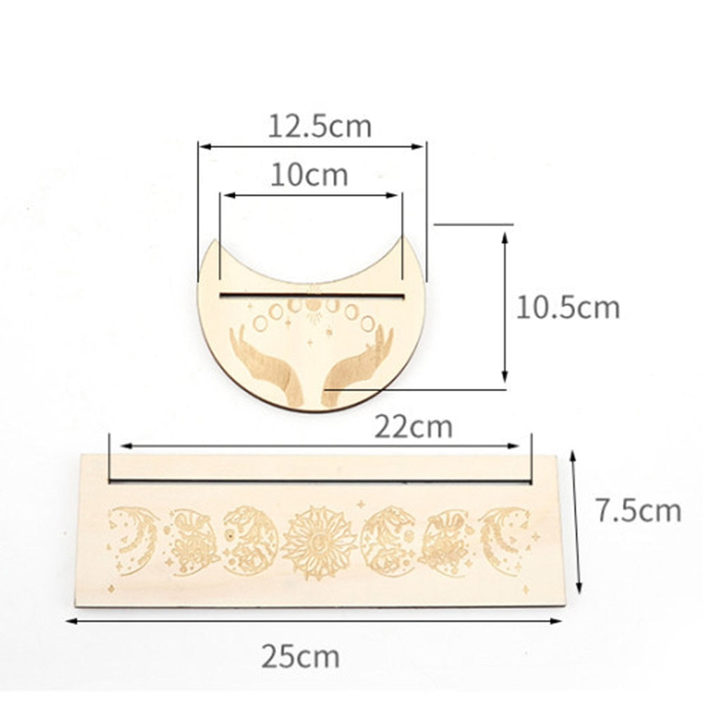 2pcs Wooden Tarot Card Stand Witch Divination Tool Display Rectangle Card Holder Altar Supplies Tarot Card Holder Stand Mount