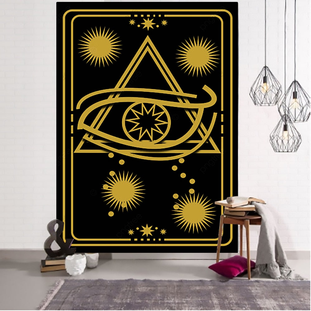 Witches High Priest Tarot Art Tapestry Dorm Constellation Hippie Astrology Wall Hanging Mandala for Bedroom Living Room Decor
