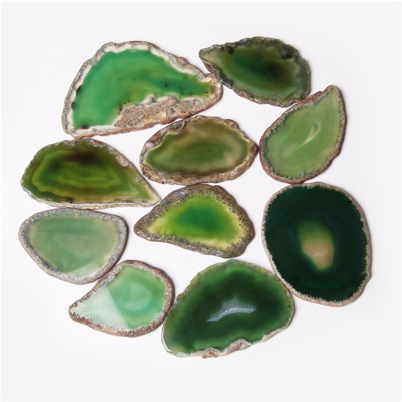 50-80mm Irregular Natural Onyx Agates Geode Slice With Hole Reiki Healing Chakra Stone for Home Decoration Finding Mineral Gifts