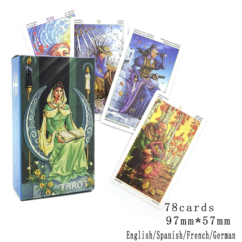 Moonology New Oracle Cards Divination Fate Game Affectional Oracle Deck Tarot Cards for Beginners With PDF Guidebook