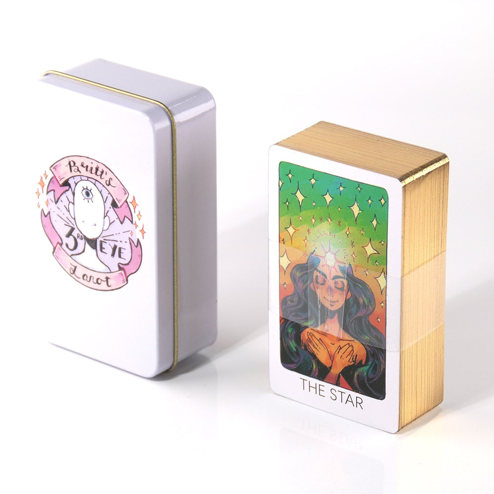 Everyday Witch Tarot Witches in a Tin Metal Box Gold-plated Edge Hot Sell Tarot Cards For Divination Tarot Deck Beautiful Packag