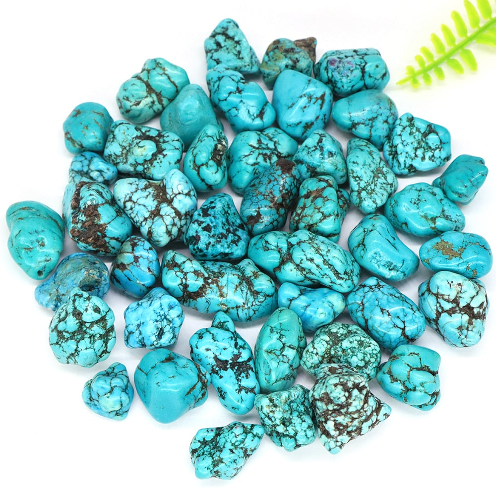 Natural Turquoise Irregular Tumbled Stone Healing Crystal Quartz Aquarium Mineral Gemstone Home Decor Specimen Gem Decoration