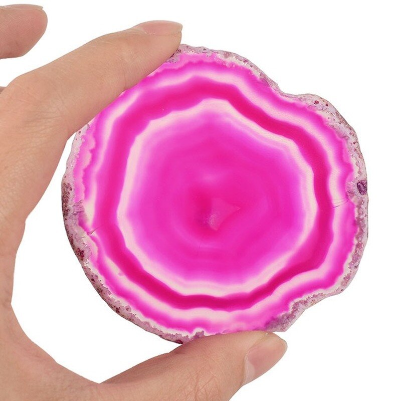 50-80mm Irregular Natural Onyx Agates Geode Slice With Hole Reiki Healing Chakra Stone for Home Decoration Finding Mineral Gifts