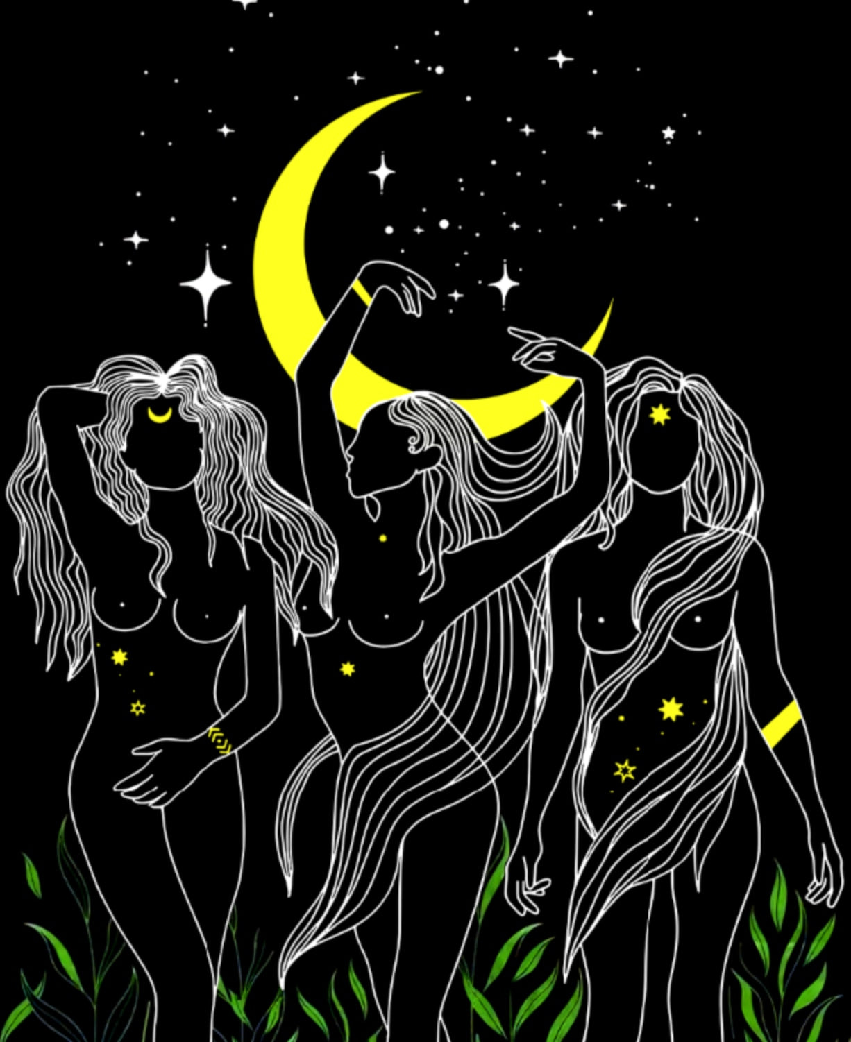 Hecate Triple Moon Goddess Of Witchcraft Colored Witchcraft Supplies Tarot Cloth Mystic Aesthetic Altar Cloth Witch Gift