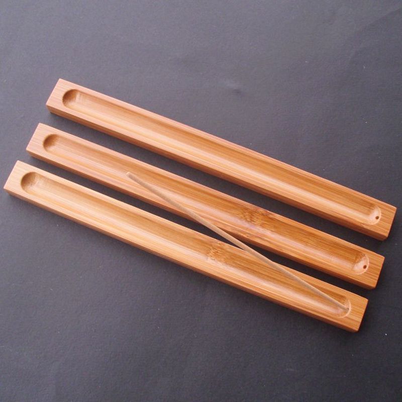 New High Quality 1Pc Bamboo Material Stick Incense Plate Incense Holder Fragrant Ware Stick Incense Burner Sage