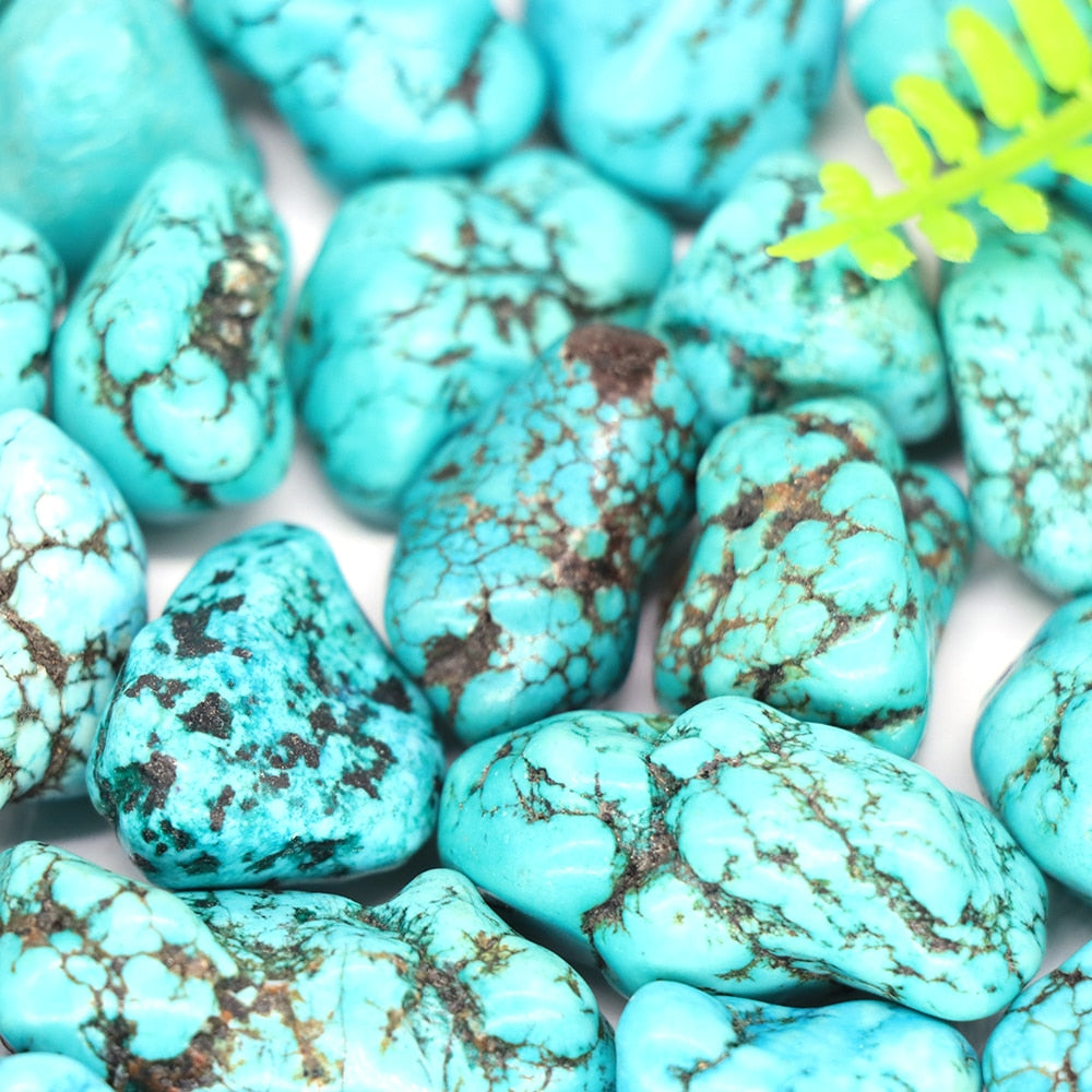 Natural Turquoise Irregular Tumbled Stone Healing Crystal Quartz Aquarium Mineral Gemstone Home Decor Specimen Gem Decoration