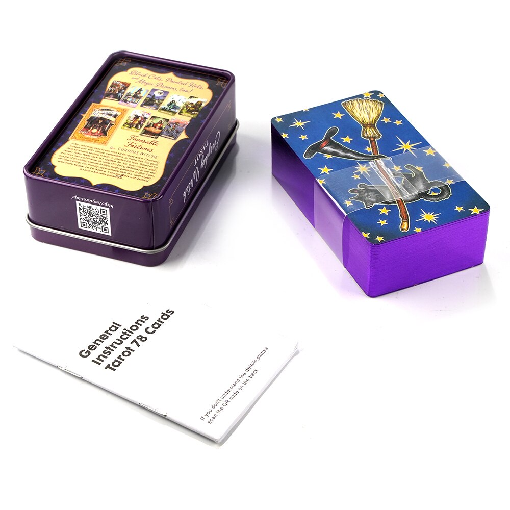 Everyday Witch Tarot Witches in a Tin Metal Box Gold-plated Edge Hot Sell Tarot Cards For Divination Tarot Deck Beautiful Packag
