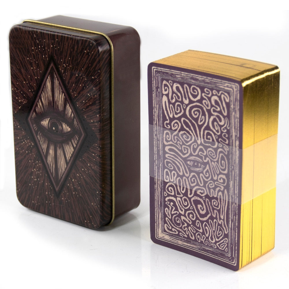 Everyday Witch Tarot Witches in a Tin Metal Box Gold-plated Edge Hot Sell Tarot Cards For Divination Tarot Deck Beautiful Packag