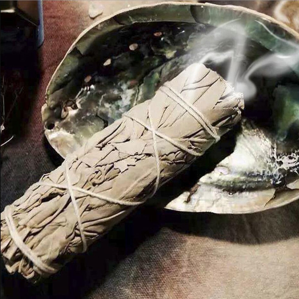 10cm Natural White Sage Bundle Smudge Sticks Pure Grass Indoor Purification Smoky Grass Purification Environment Incense Sticks