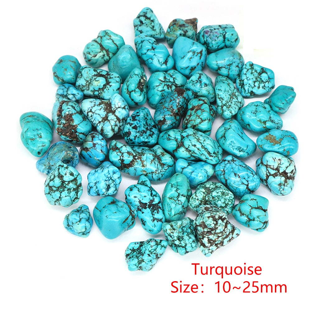 Natural Turquoise Irregular Tumbled Stone Healing Crystal Quartz Aquarium Mineral Gemstone Home Decor Specimen Gem Decoration