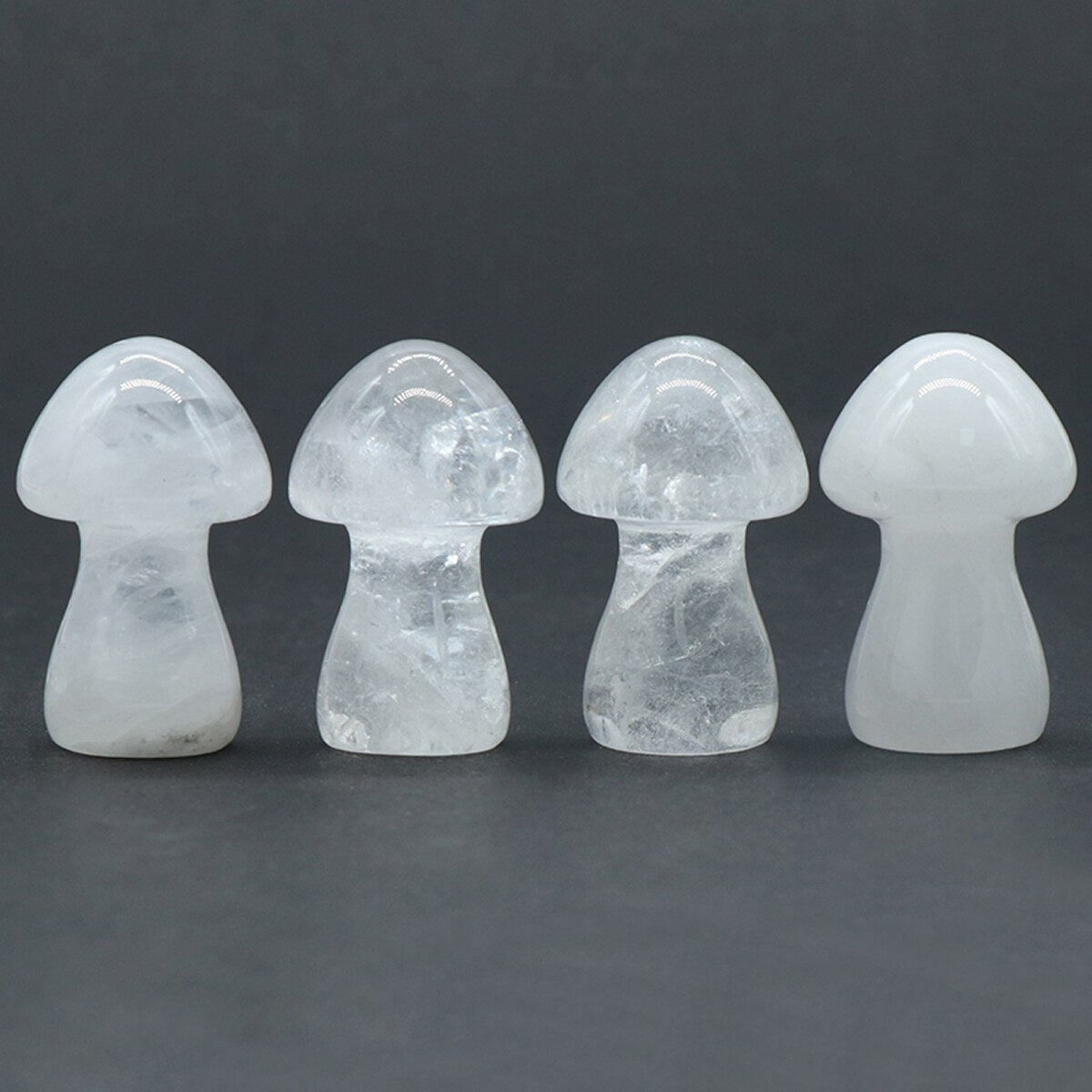 1pc Wholesale Natural Gemstone Crystal Amethyst Quartz Carved Mushroom Shape Reiki Plant Mini Home Decoration Christmas Gift