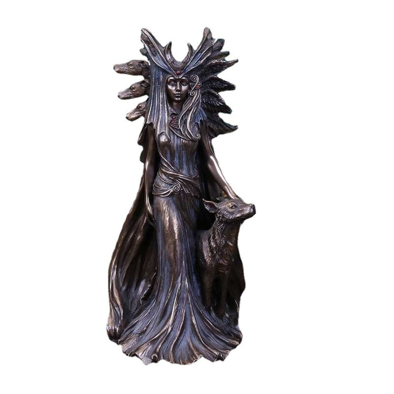 Home Decor Hecate Greek Goddess of Magic with Her Hounds Statue Witch Decoration Home Room Decoration Accessories Craft Ornament