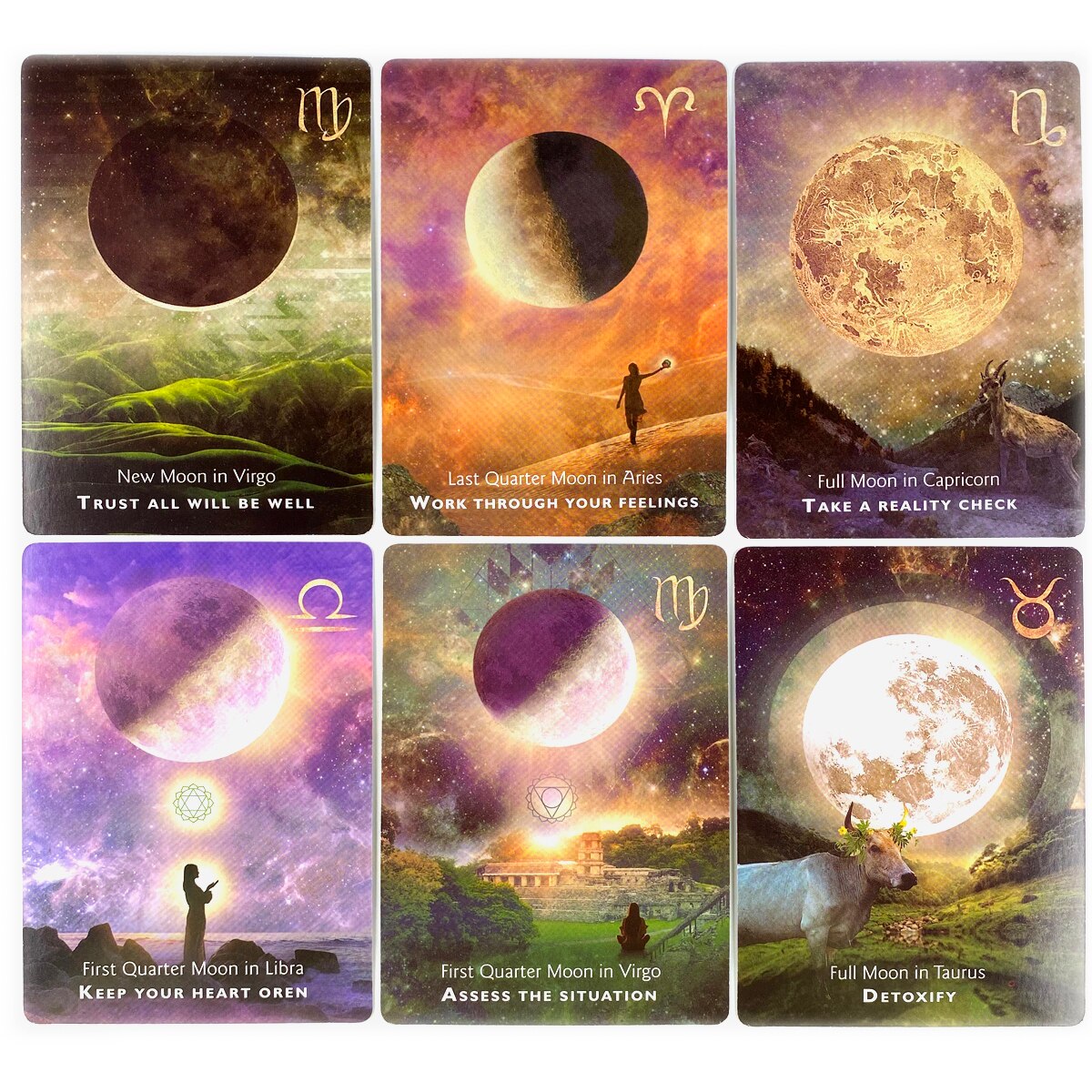 Moonology Manifestation Oracle Cards Leisure Party Table Game High Quality Fortune-telling Prophecy Tarot Deck With PDF Guide
