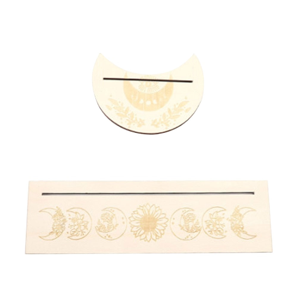2pcs Wooden Tarot Card Stand Witch Divination Tool Display Rectangle Card Holder Altar Supplies Tarot Card Holder Stand Mount