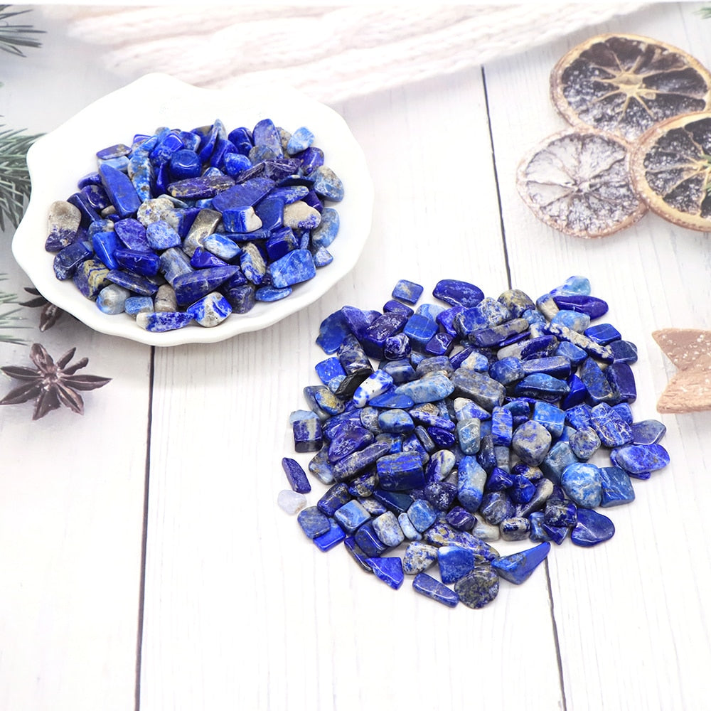 50/100g Natural Lapis Lazuli Crystal Chip Quartz Minerals Specimen Irregular Gravel Suitable For Aquarium Home Gem Decor Crafts