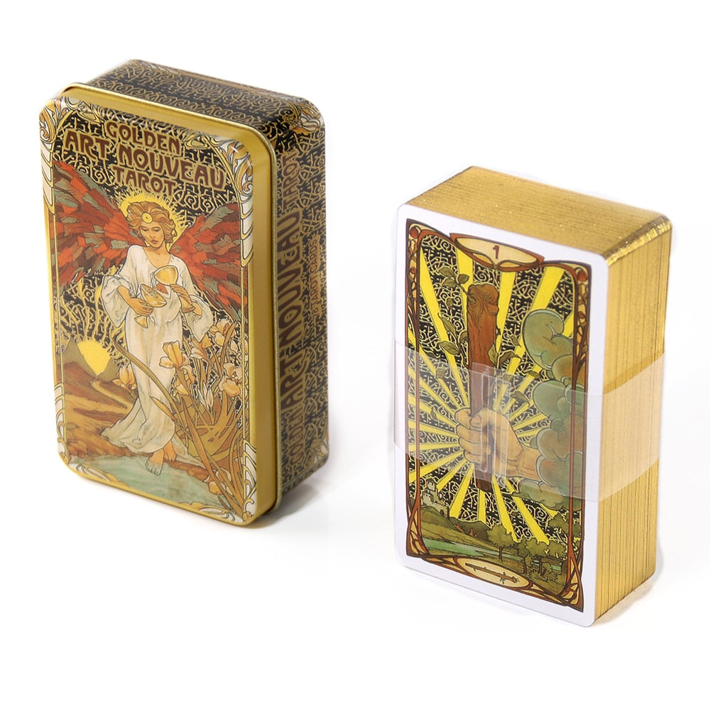 Everyday Witch Tarot Witches in a Tin Metal Box Gold-plated Edge Hot Sell Tarot Cards For Divination Tarot Deck Beautiful Packag