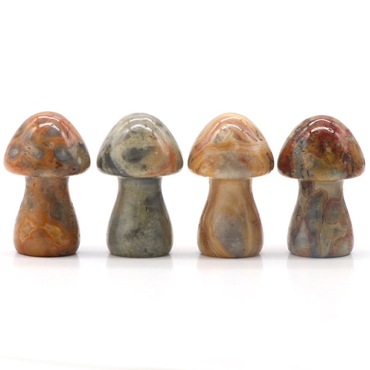 1pc Wholesale Natural Gemstone Crystal Amethyst Quartz Carved Mushroom Shape Reiki Plant Mini Home Decoration Christmas Gift