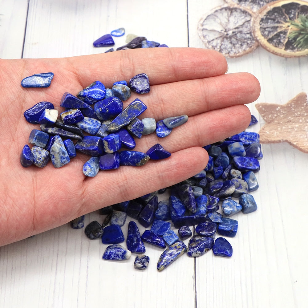 50/100g Natural Lapis Lazuli Crystal Chip Quartz Minerals Specimen Irregular Gravel Suitable For Aquarium Home Gem Decor Crafts