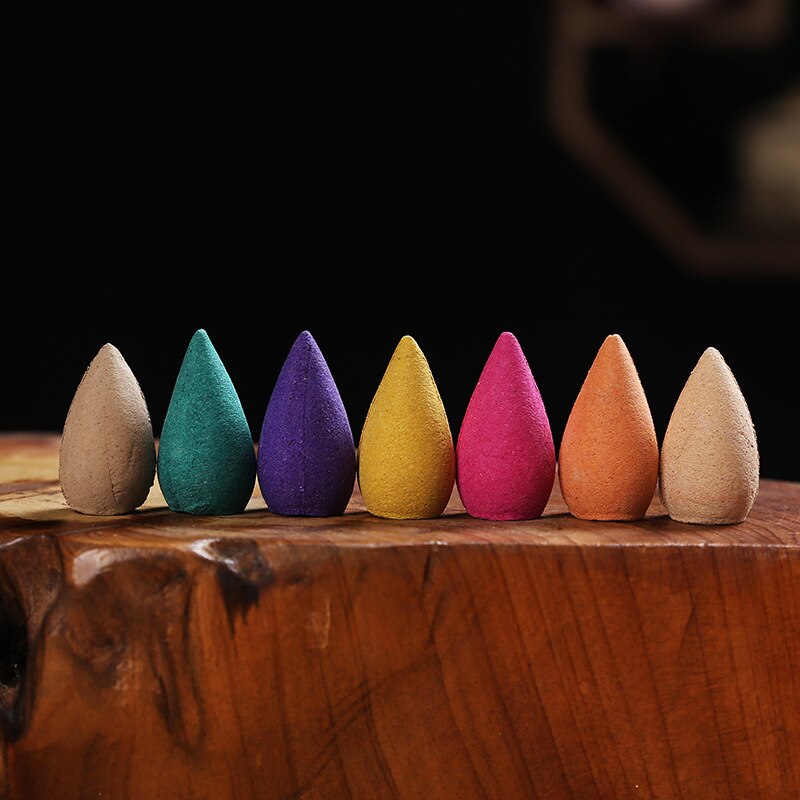 150pcs Tower Incense Fresh Air Sandalwood Home Decor Relax Backflow Agarwood Incense Cones Buddhist Supplies