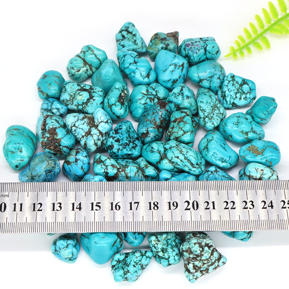 Natural Turquoise Irregular Tumbled Stone Healing Crystal Quartz Aquarium Mineral Gemstone Home Decor Specimen Gem Decoration