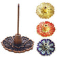Incense Holders Mini Meditation Buddha Sandalwood Stick Holder Burner Round Dish Enamel Lotus Flower Catcher Plate Home Decor