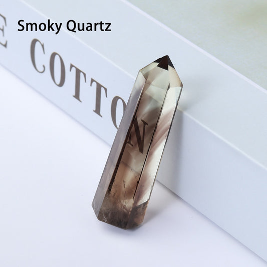 Runyangshi Crystal Hexagonal Prism Crafts Natural Stone Quartz Tower 36 Colors Energy Mineral Wand Home Decoration