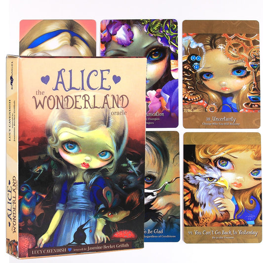 Alice The Wonderland Oracle Cards Full English 45 Cards Deck Tarot Divination Fate Family Party Card Game
